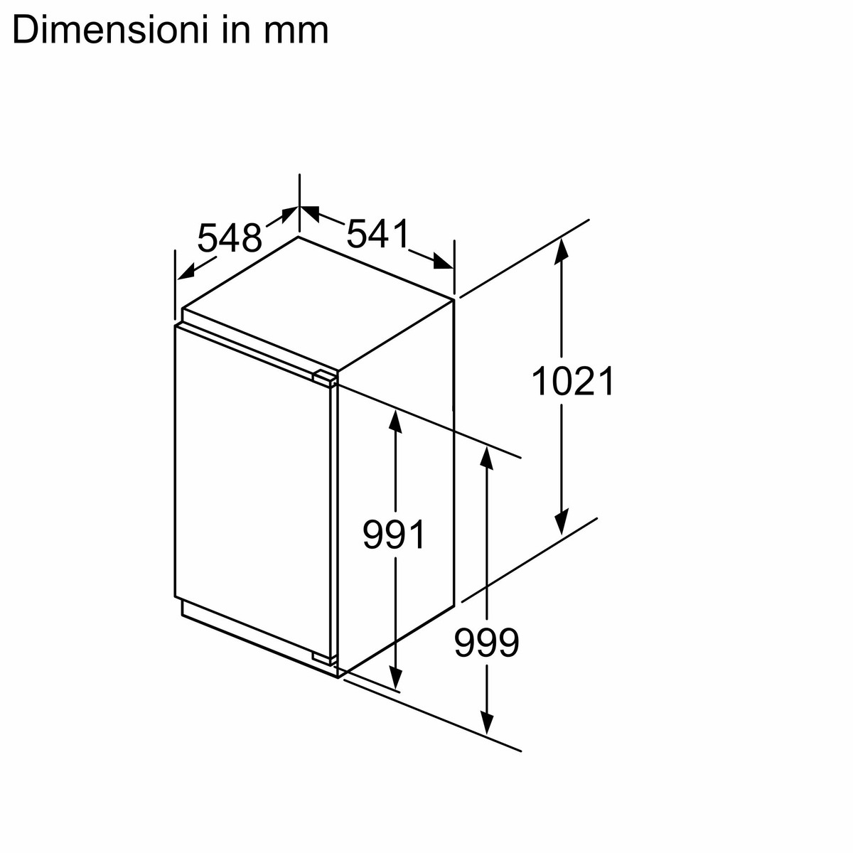 BOSCH KIR 31 VFE 0 Kühlschrank (E, 1021 mm hoch, Nicht zutreffend)