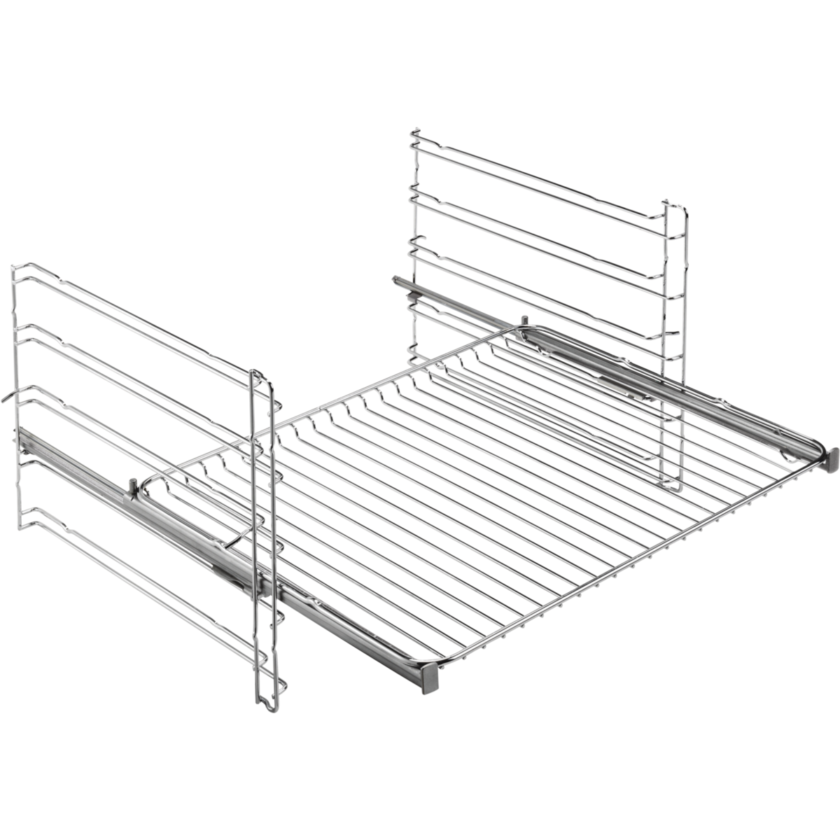 Stojak druciany z prostokątną ramą. Rama jest wykonana z drutu i umieszczona na czarnym tle.