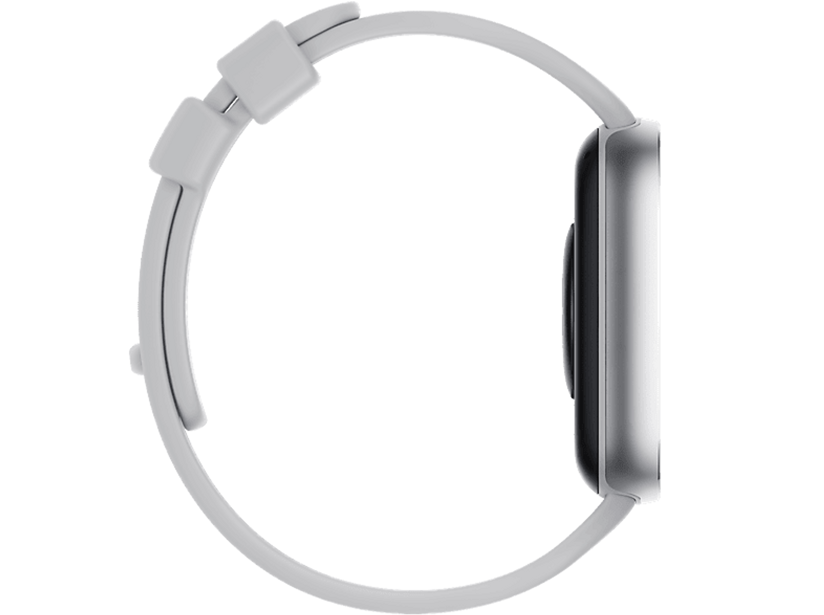 Komputer ASUS all-in-one w białej kolorystyce, widok z boku, na białym tle.