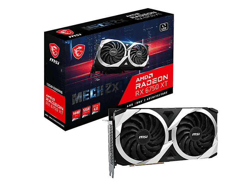 Tarjeta gráfica - MSI RADEON RX 6750 XT MECH 2X 12G