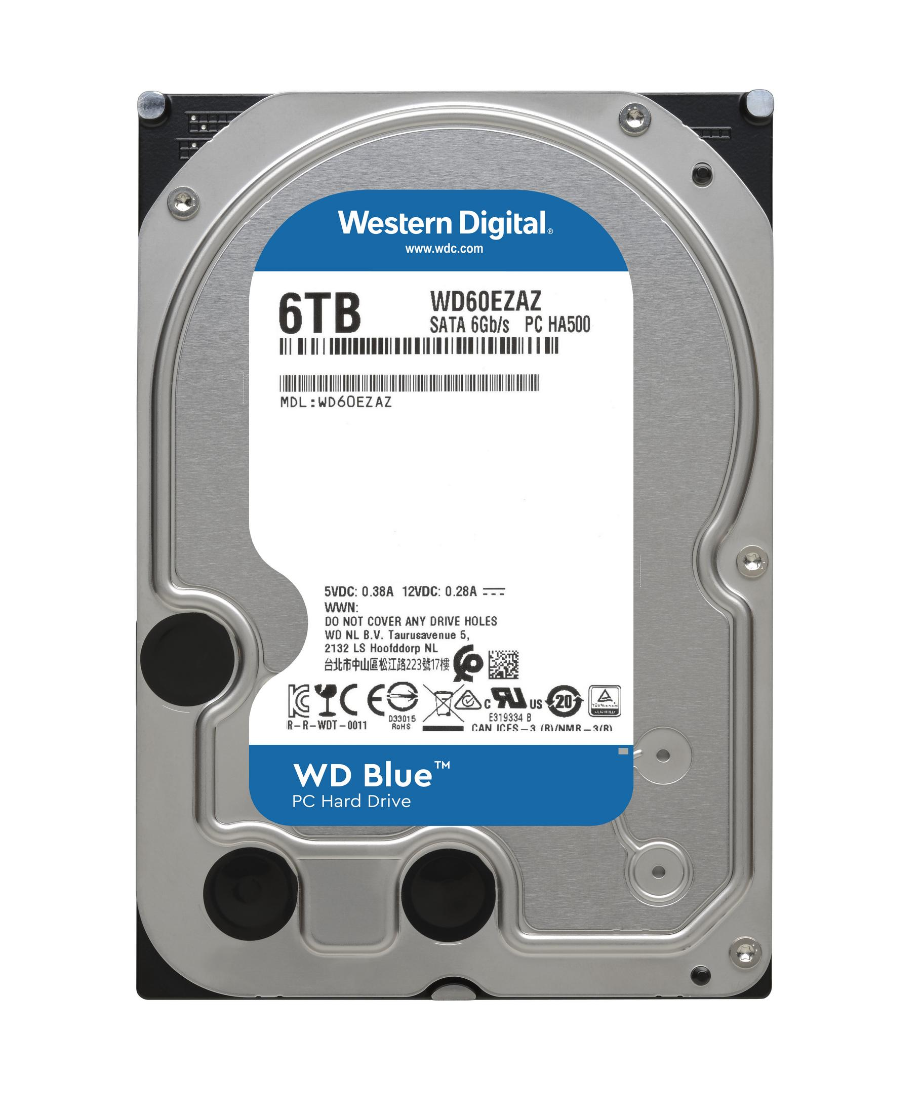 WD WD60EZAZ BLUE 6TB, 6 TB, HDD, Interner Speicher, 3,5 Zoll 