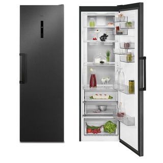 AEG RKB 738 E5MB Kühlschrank (E, 1860 mm hoch, Black Stainless Steel)