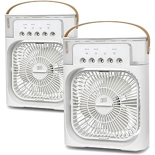 Ventilador nebulizador - KLACK VENTILADORVAPOR_BLANCOYBLANCO, 10 W, 3 velocidades, Blanco y Blanco