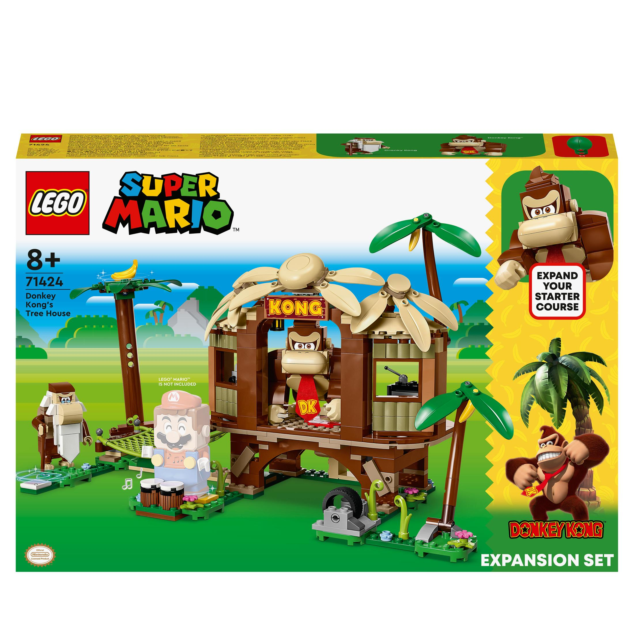 Lego Super Mario Set. Ein Donkey Kong Baumhaus-Spielset mit Figuren und Zubehör.