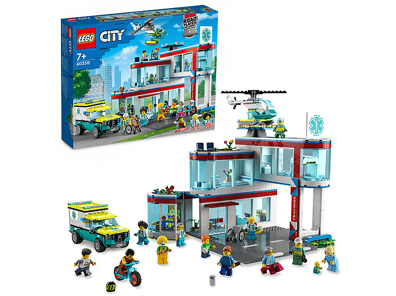 Juego de construcción  - Kit de construcción LEGO® City 60330 Hospital (816 piezas) LEGO