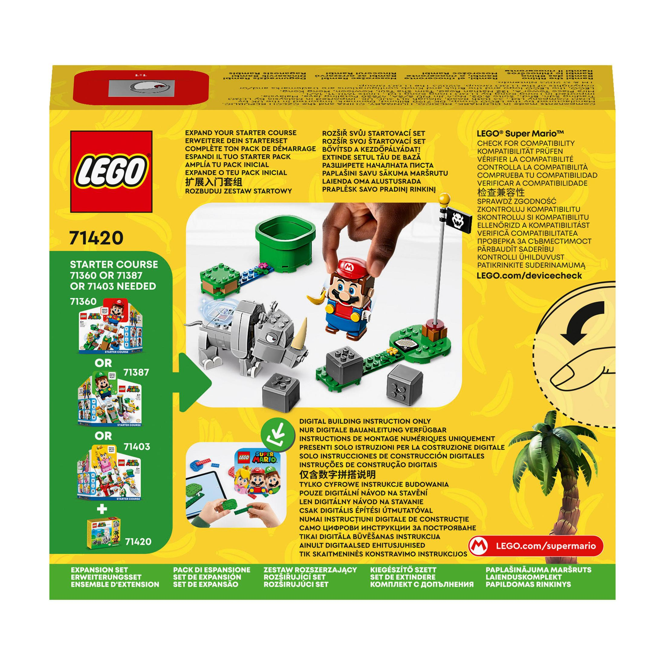 Confezione del set di espansione LEGO Super Mario. Include immagini dei personaggi e il logo LEGO.