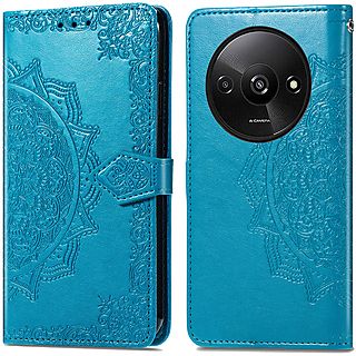 IMOSHION Mandala Bookcase Telefoonhoesje voor Xiaomi Redmi A3 Turquoise