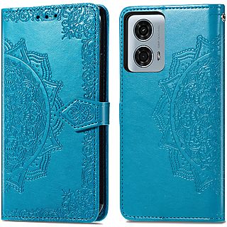 IMOSHION Mandala Bookcase Telefoonhoesje voor Motorola Motorola Moto G24 Power Turquoise