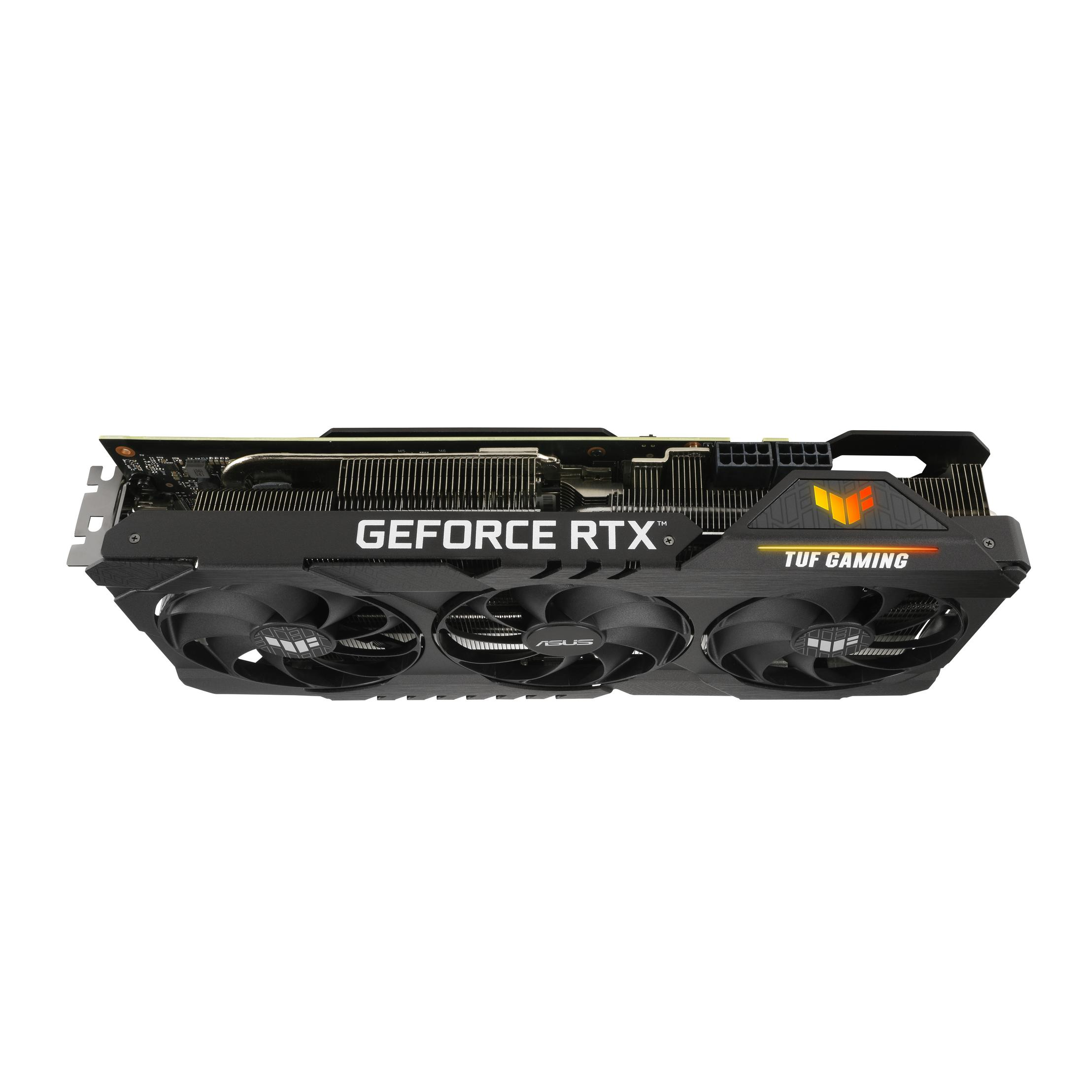 Schwarz-graue ASUS GeForce RTX TUF Gaming Grafikkarte.