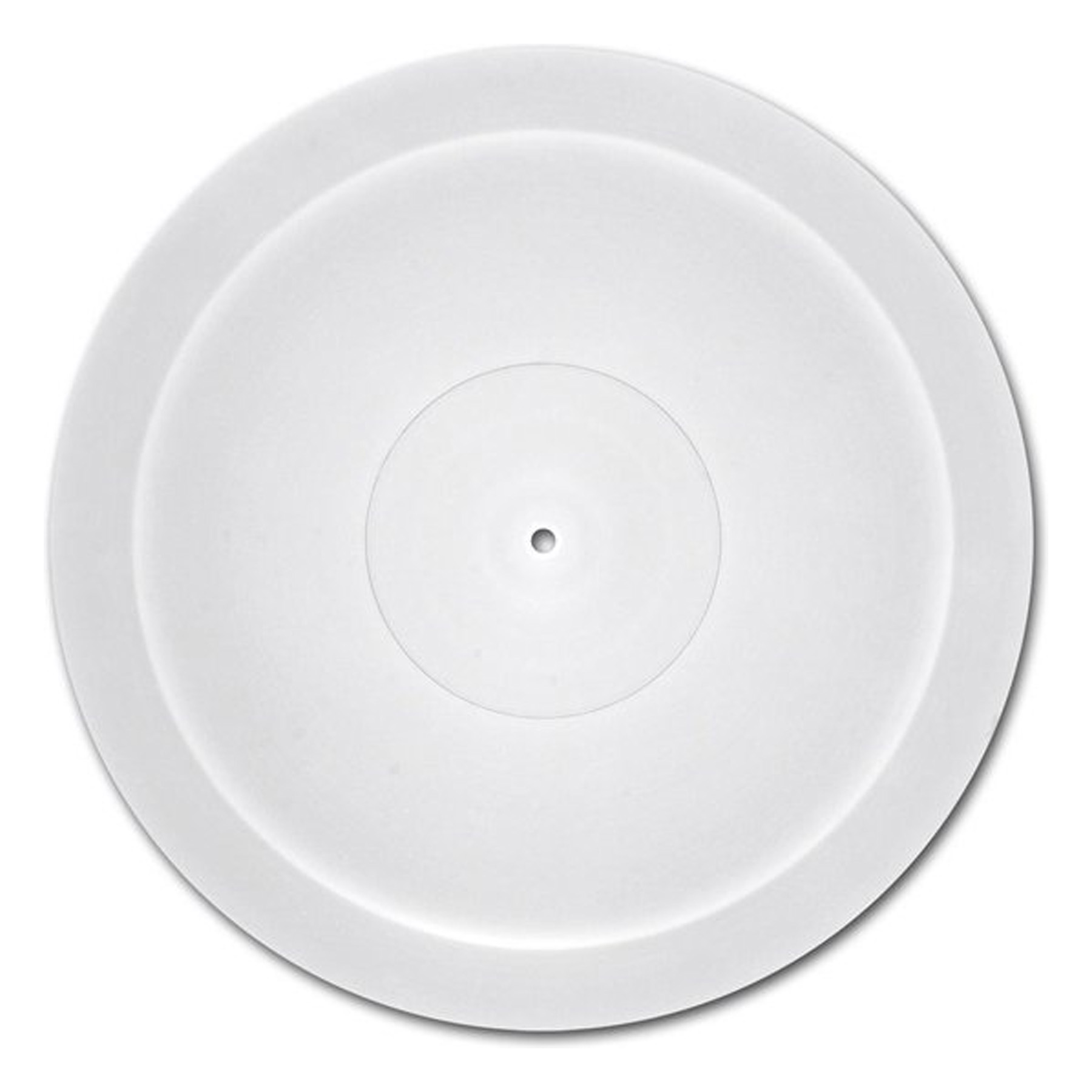 Pusty biały winyl na białym tle. Środek ma otwór.