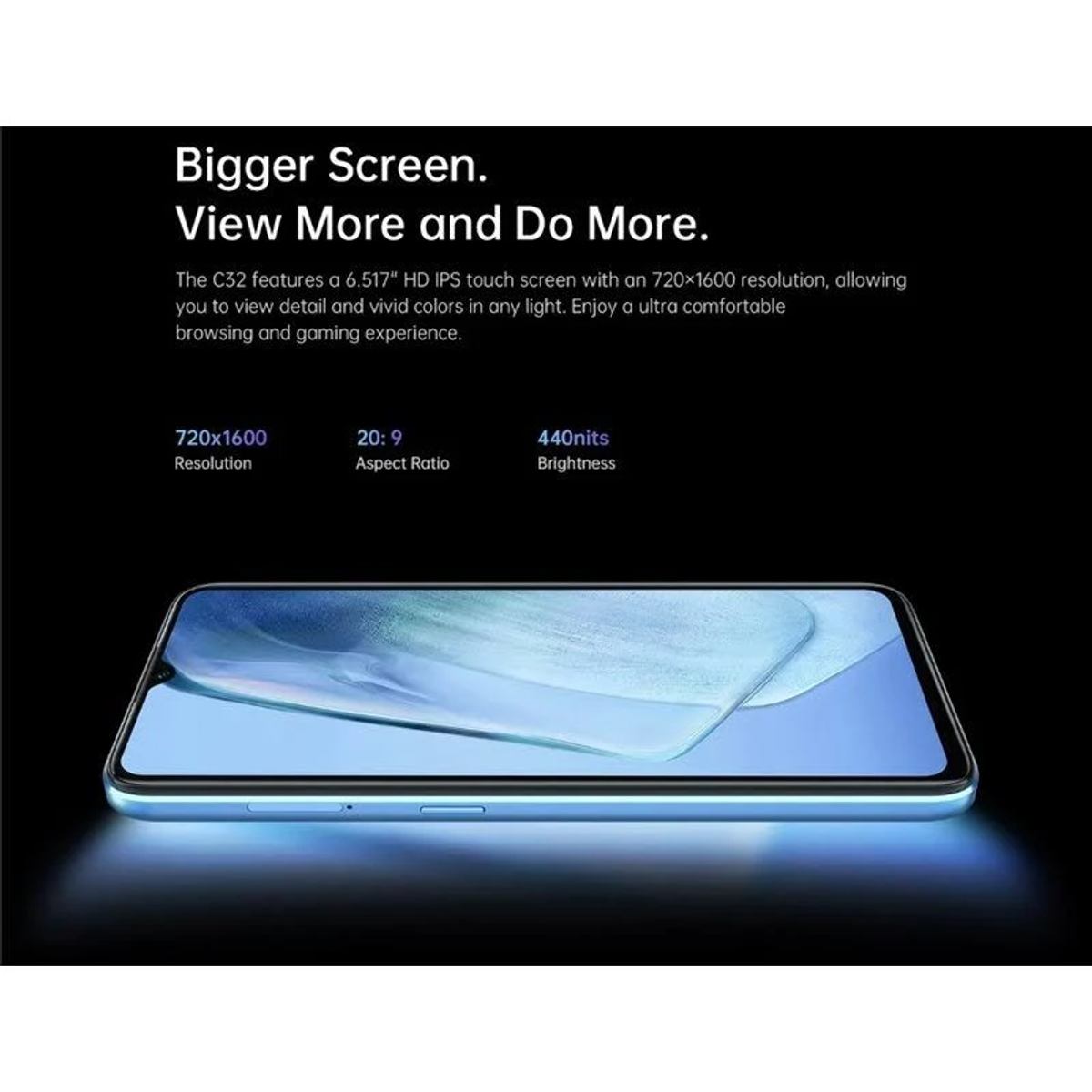 Wytrzymały smartfon z ekranem pokazującym obraz fali. Czarno-złota obudowa.