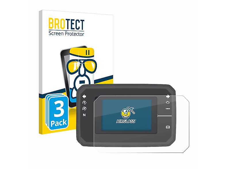 BROTECT 3er-Pack Schutzglas Für Fluke 179 Multimeter – AirGlass Panzerfolie, 9H Hart, Anti-Fingerprint, Made In Germany, Kratzfest