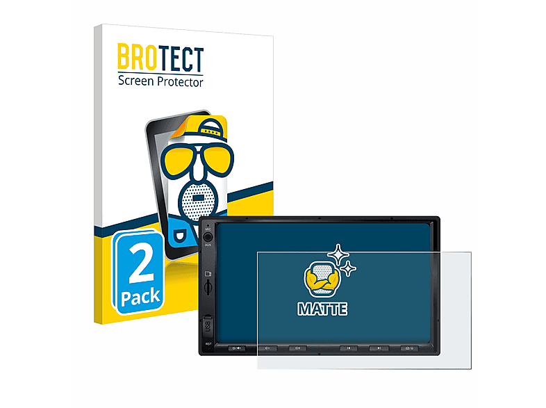 BROTECT Matte Entspiegelungsfolie Für Atoto A6 PF 9 Zoll (2 Stück): Anti-Reflex & Anti-Fingerprint