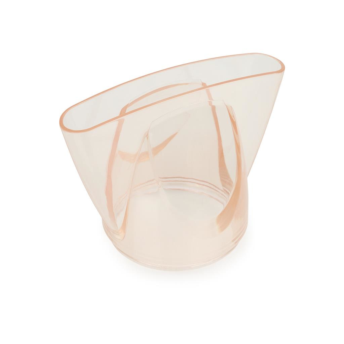 Różowa dysza suszarki do włosów, stożkowe plastikowe mocowanie do suszarki.