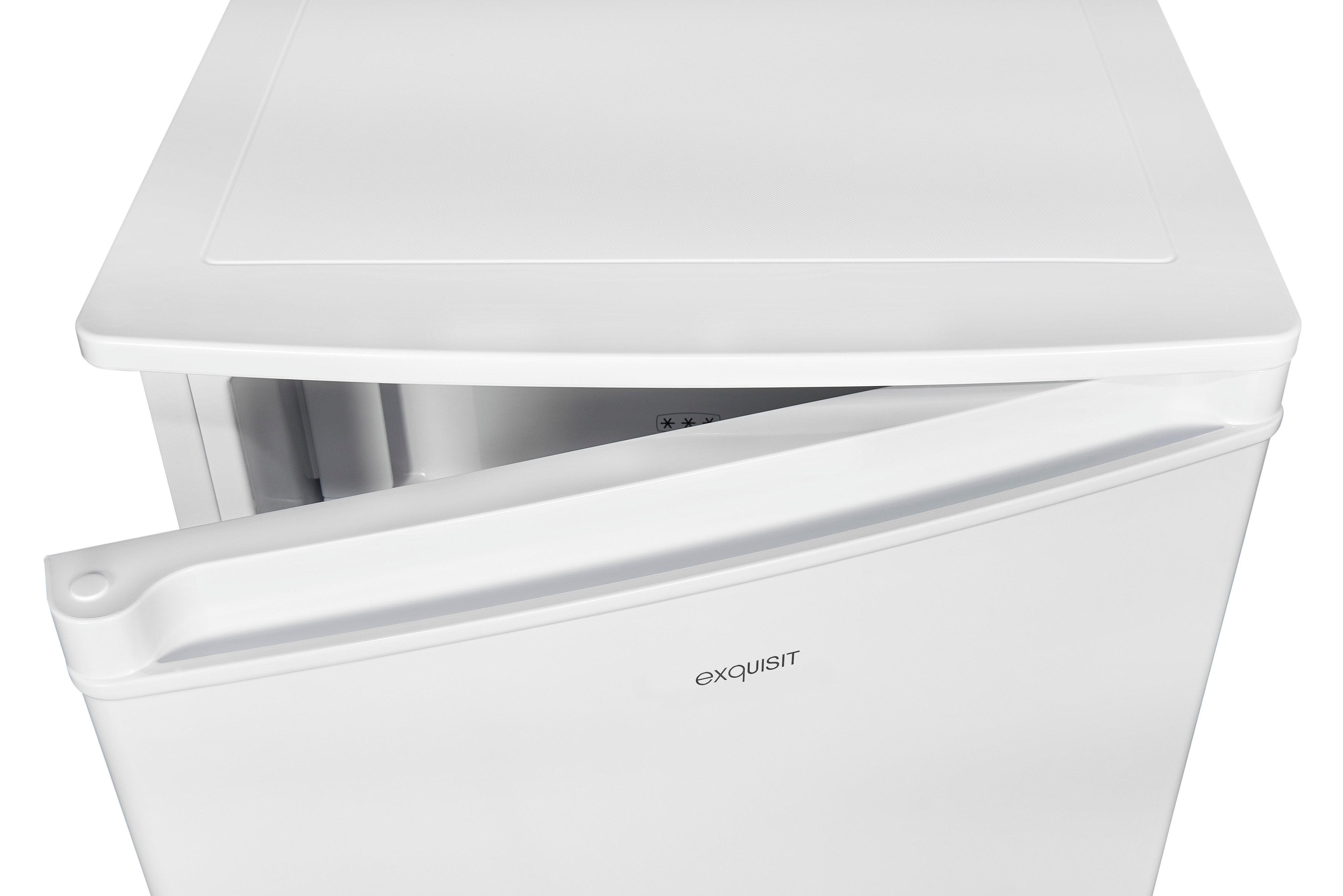 Nevera pequeña - EXQUISIT KS117-3-040D, Altura 850 mm, Capacidad 81 l, Blanco