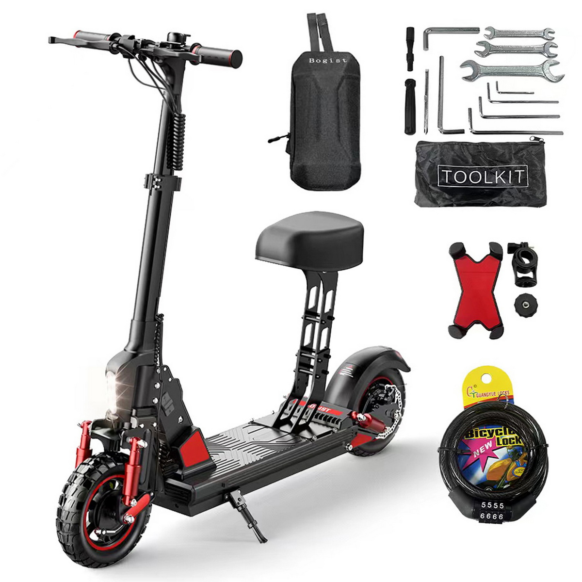 Pneumatico Fuoristrada Bogist C1 Pro 80/65-6 – Per Monopattini Elettrici Adulti, Nero