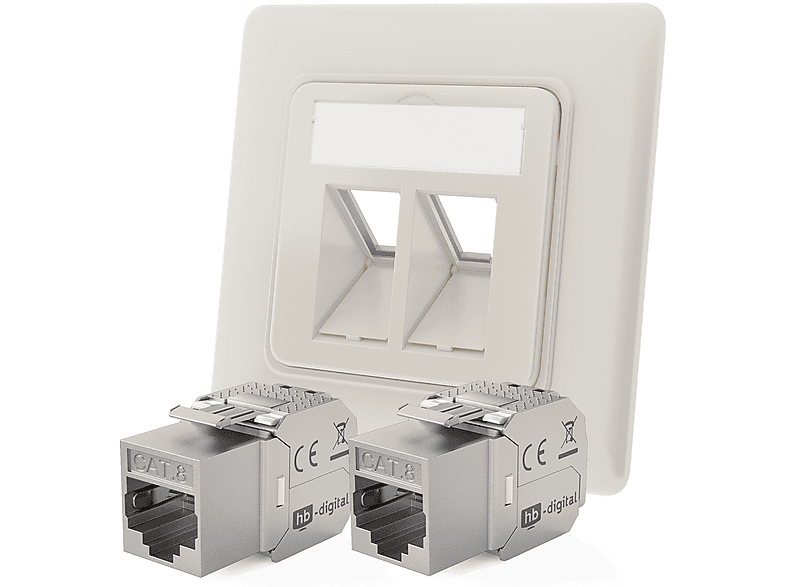 Connettori RJ45 Cat 8.1 - Moduli Keystone STP, 2000 MHz, Senza Attrezzi, Per Rete LAN E Cablaggio