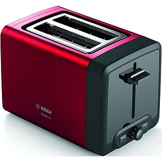 Tostadora - BOSCH HAUSGERÄTE TAT4P424DE MPN, 970 W, 2 ranuras, 2 rebanadas, Inox