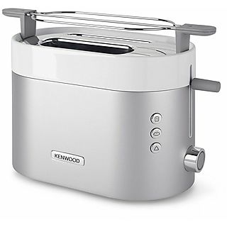 Tostadora - KENWOOD Toaster K-Sense TCM401TT, 1100 W, 2 ranuras, 2 rebanadas, 5 niveles tostado, Inox