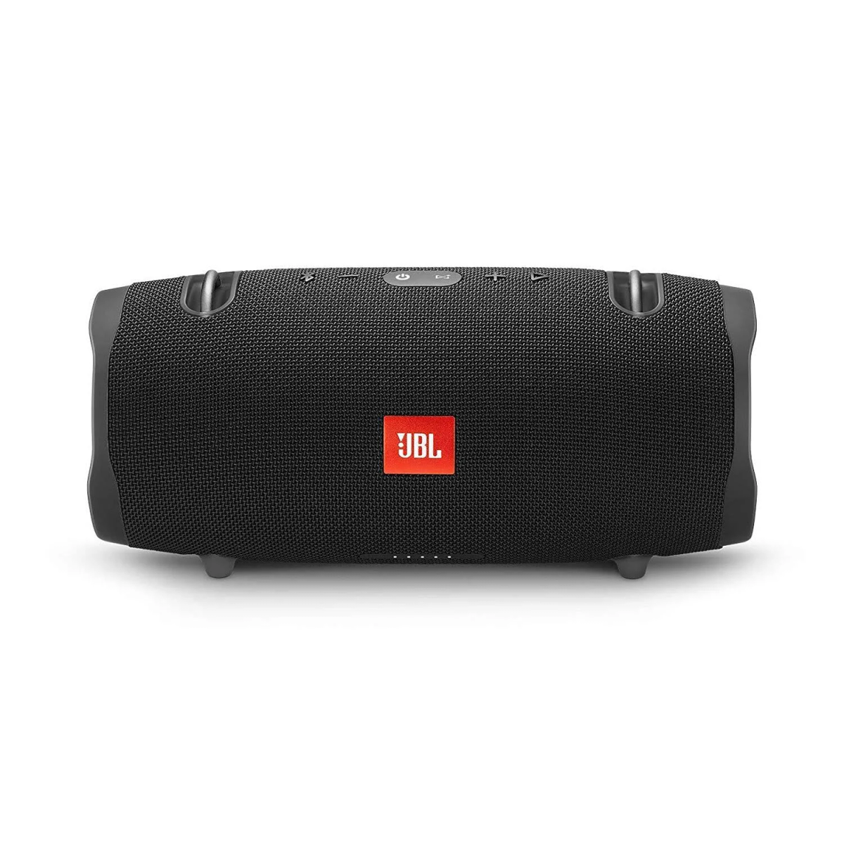 Altavoz JBL negro. El logo de JBL es visible.