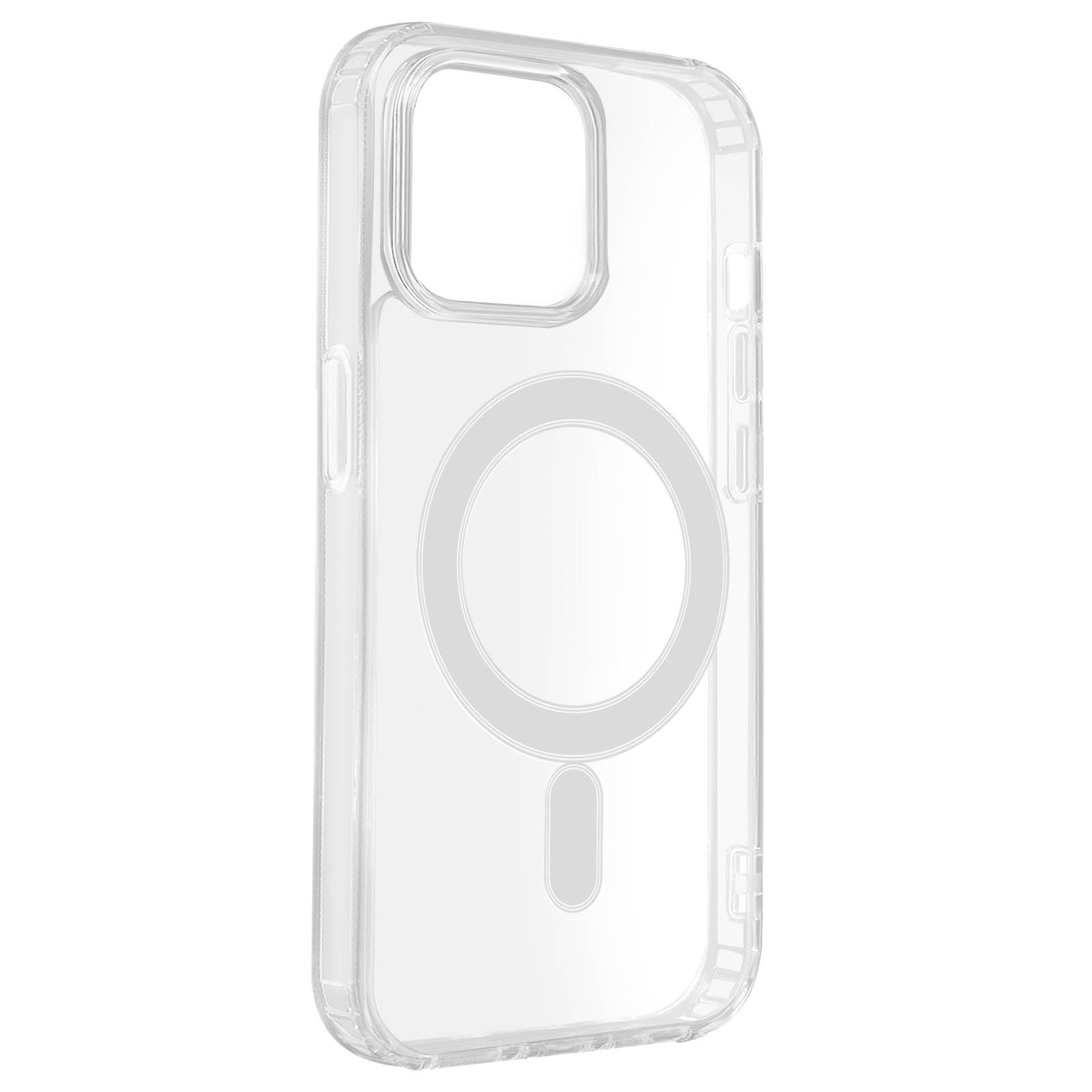 Transparente iPhone-Hülle mit Magnetring und transparentem Hintergrund.