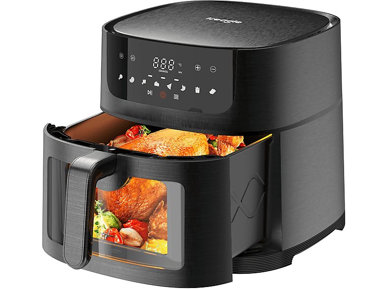 3185 AirFry 6.0 Heißluftfritteuse 6 L 1700 W (Schwarz