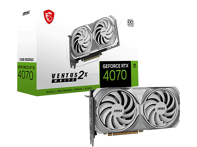 Tarjeta gráfica - MSI GeForce RTX 4070 VENTUS 2X WHITE 12G OC