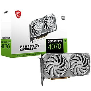 Tarjeta gráfica - MSI GeForce RTX 4070 VENTUS 2X WHITE 12G OC, GDDR6X, PCI Express 4.0