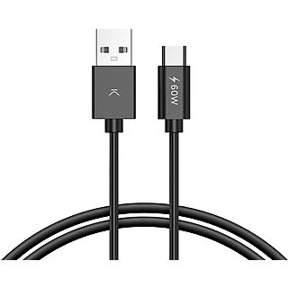 Cable USB - KSIX Bcl201Acn, USB 2.0, Negro