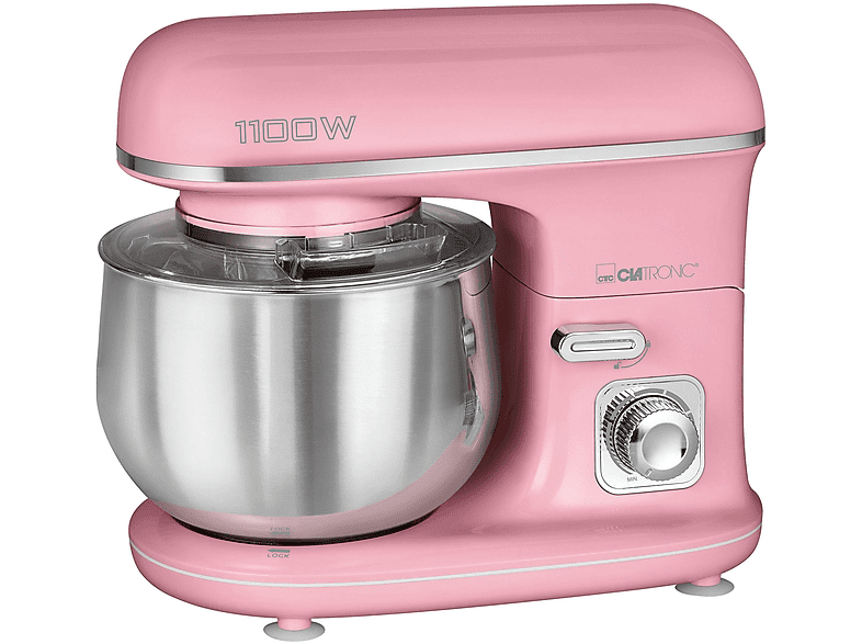 CLATRONIC KM 3711 PINK Küchenmaschine Pink (Rührschüsselkapazität: 5 l, 1100 Watt)