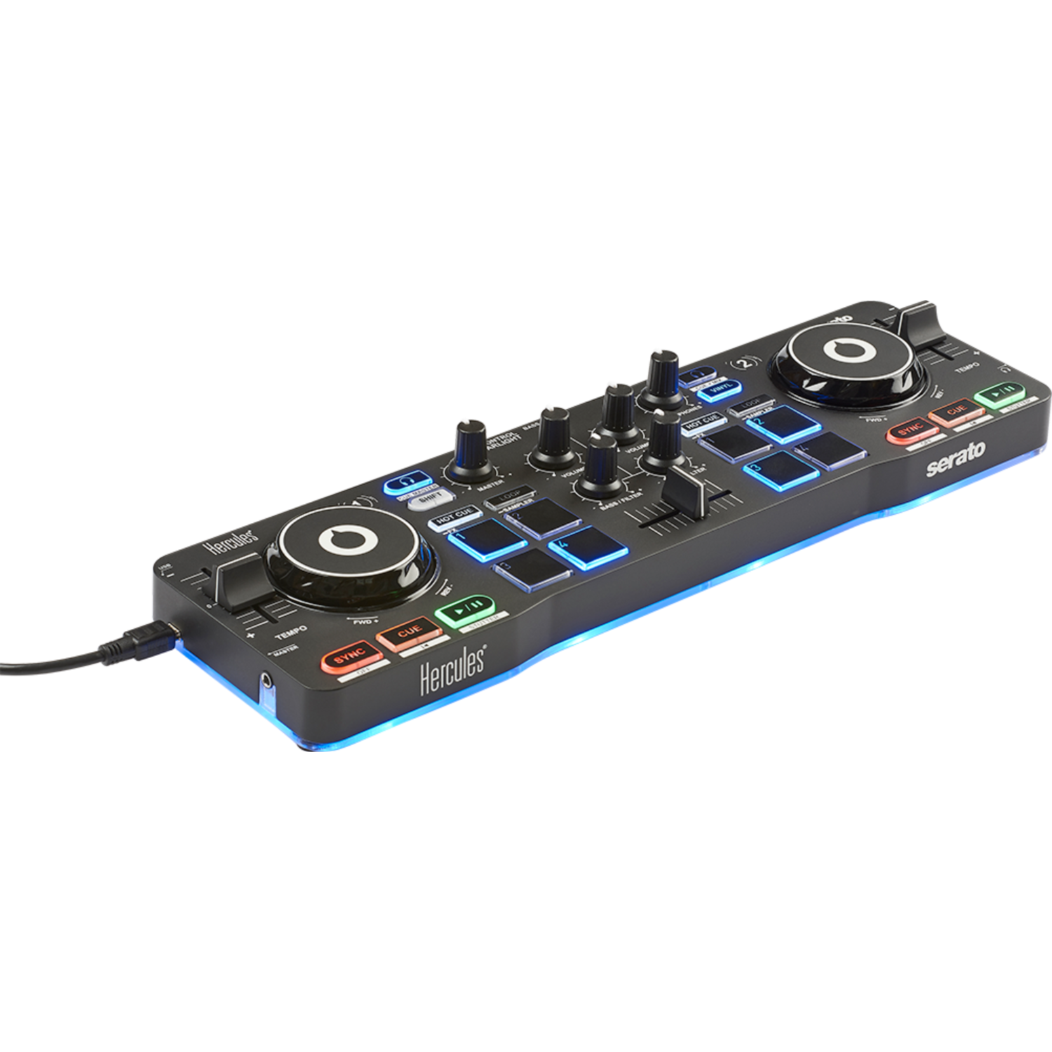 Controladora DJ  - 4780884 DJ CONTROL STAR LIGHT HERCULES, Negro