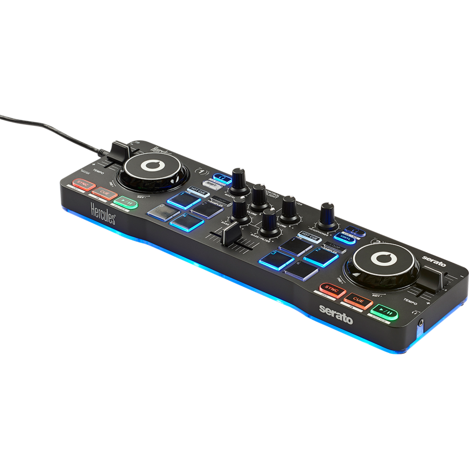 Controladora DJ  - 4780884 DJ CONTROL STAR LIGHT HERCULES, Negro