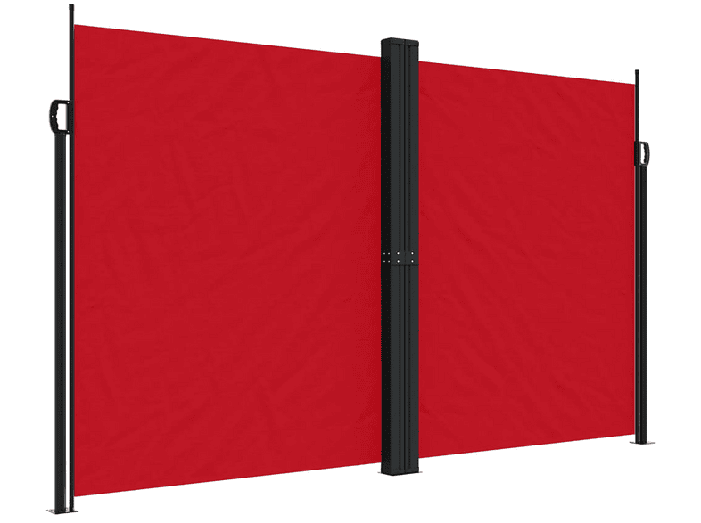 Tidyard Doppel Ausziehbare Seitenmarkise 160x600 Cm – Sichtschutz Für Balkon & Terrasse, Rot