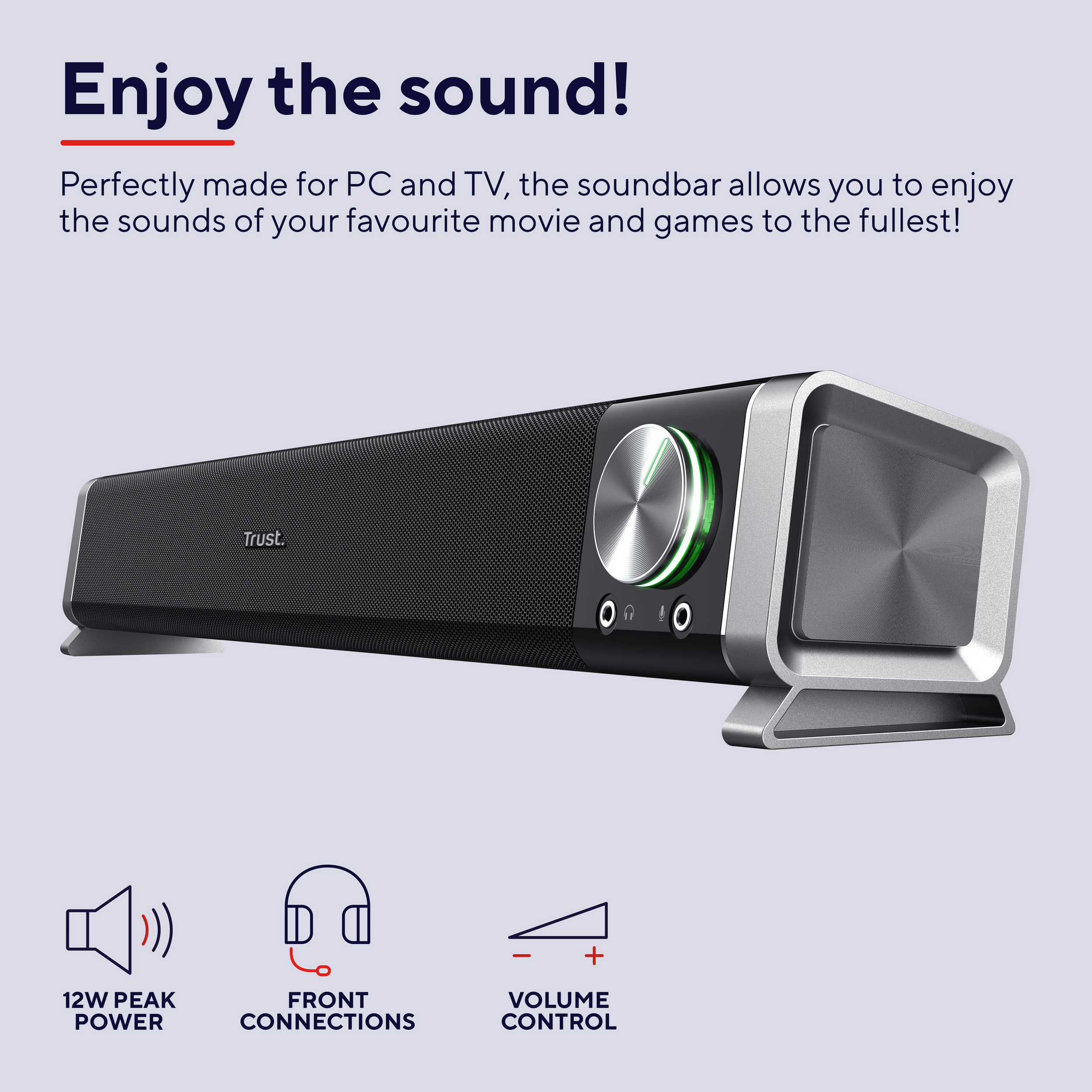 Soundbar PC-luidsprekers, USB Mini Soundbar Draagbare subwoofer Bekabelde LED-muziekdoos met dubbele stuurprogramma's Pure Bass, 3,5 mm audio-uitgang en USB-aansluiting voor desktops, tv, laptops, mobiele telefoons