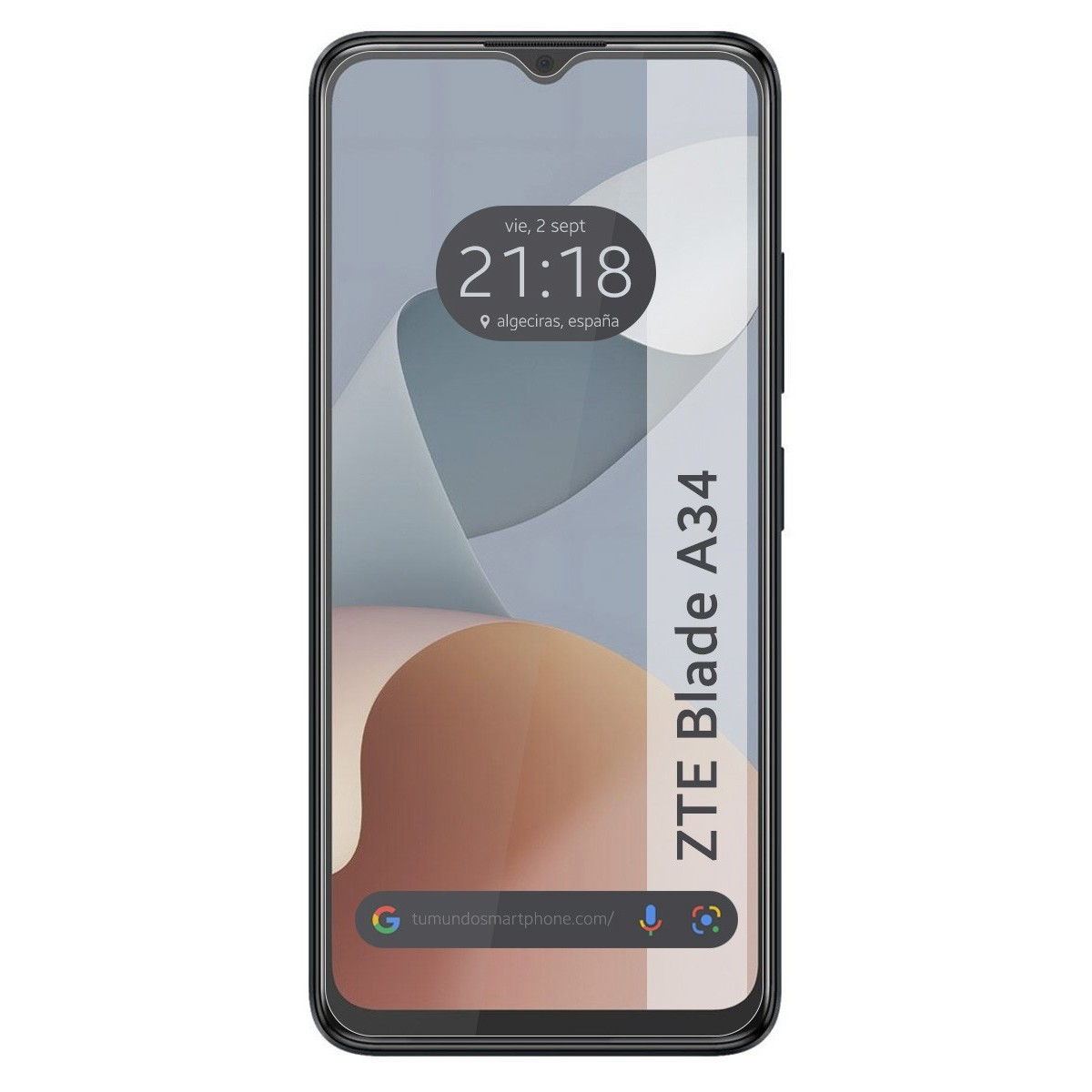 Uno smartphone con un display che mostra un'interfaccia. Il telefono è nero.