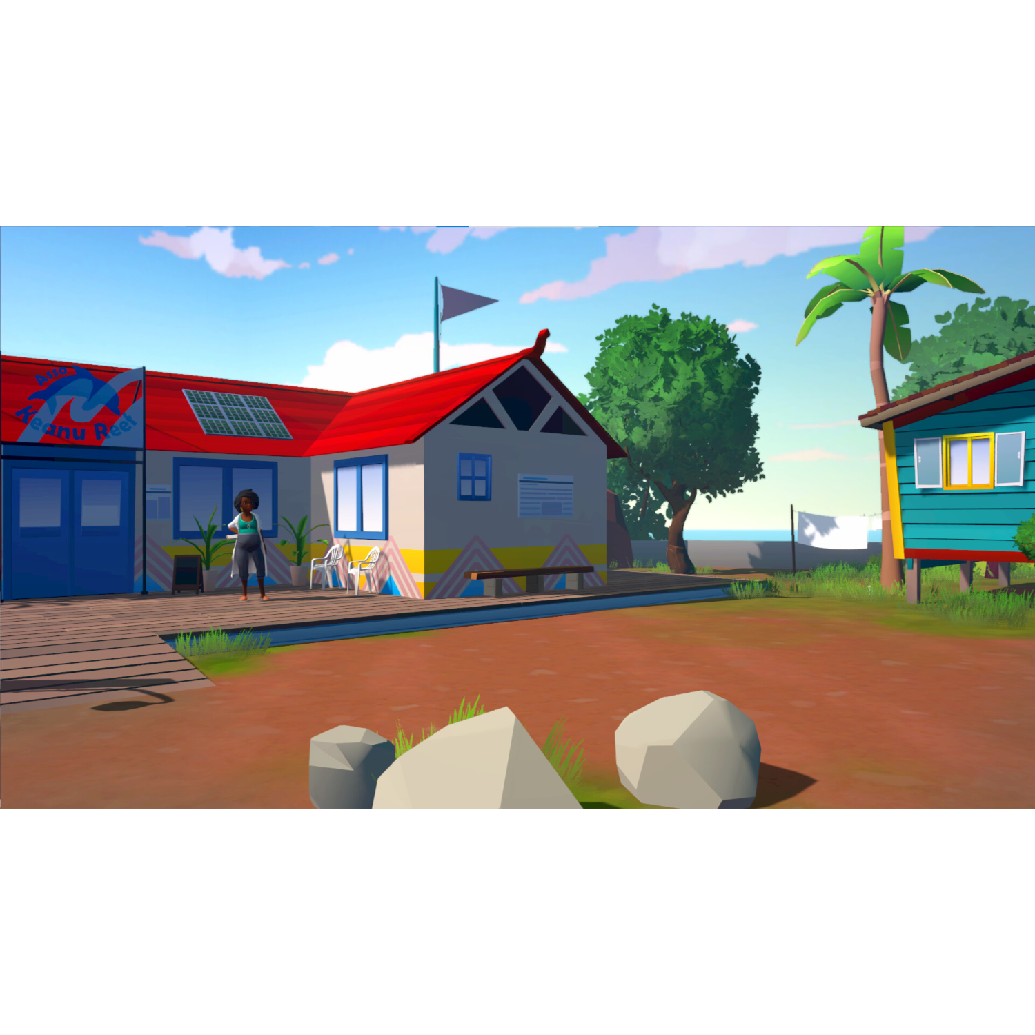 Niebieski kontroler Xbox z motywem Sonica the Jeża.