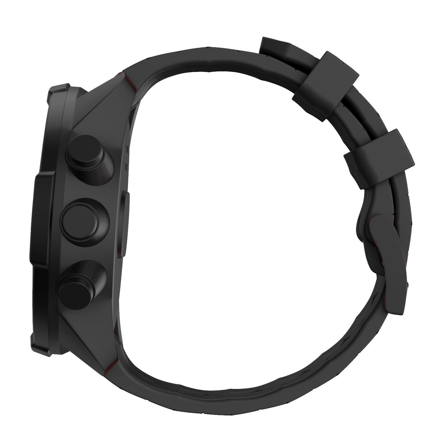 vhbw cinturino di ricambio compatibile con Suunto Spartan Trainer Wrist HR smartwatch - 12cm + 9 cm, silicone, nero