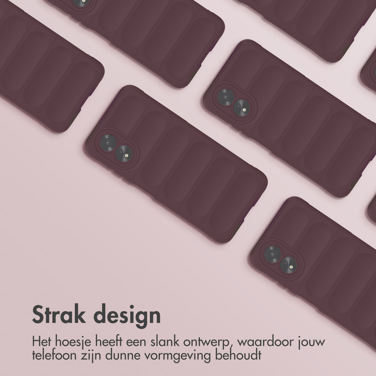 Plusieurs étuis de téléphone marron. Le fond est une surface brun clair.