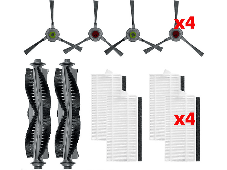 Ersatz-Seitenbürsten & Filter Für Airrobo P20 Saugroboter – 10-teiliges Set Für Optimale Reinigung