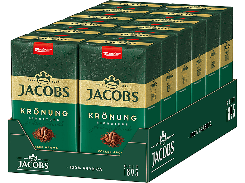 JACOBS Krönung 100% Arabica 12 x 500 g Filterkaffee (Filtermaschinen, French Press)
