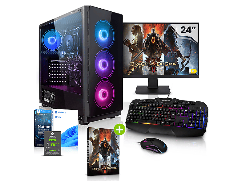 Megaport Komplett Set Bison Intel Core I F Windows Home Bit Gaming Pc Core I