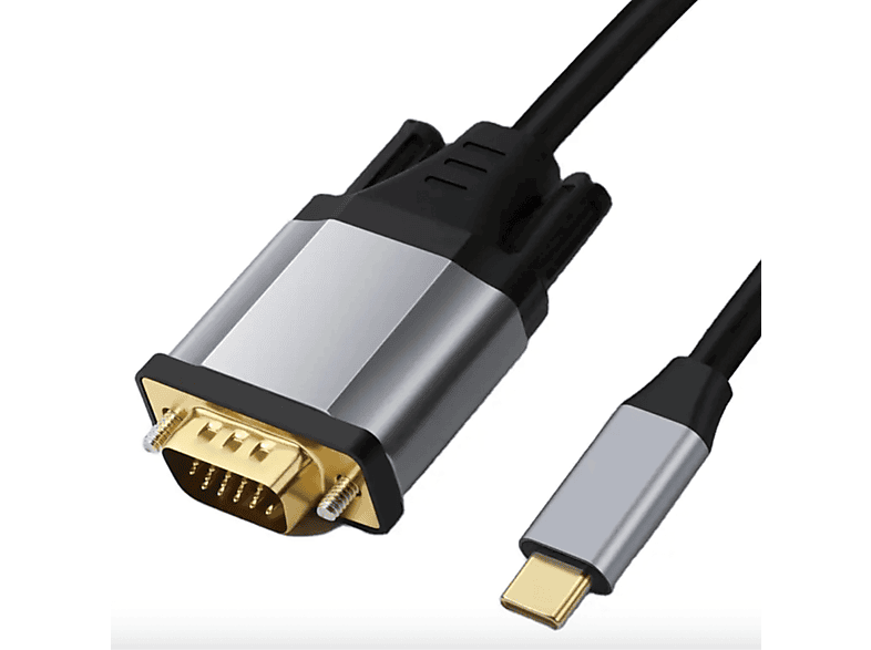 REAGLE Einwegbetrieb Full HD@60Hz Stecker auf Stecker USB-C zu VGA ...