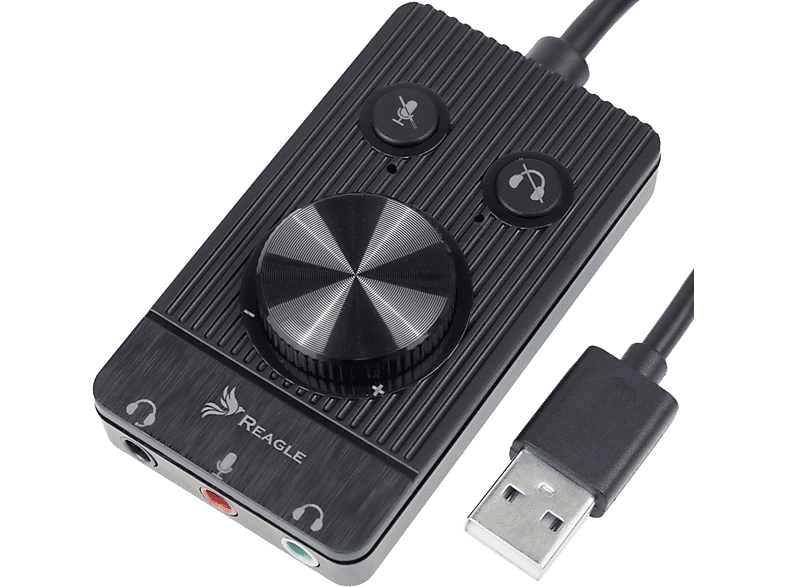 REAGLE USB-A auf 3.5 Klinke Mikrofon Kopfhörer USB Soundkarte | MediaMarkt