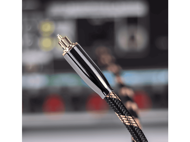 Cavo Ottico TOSLINK ABM 3 Metri - Audio Digitale Platino Per Suono Surround E Collegamento TV-Soundbar