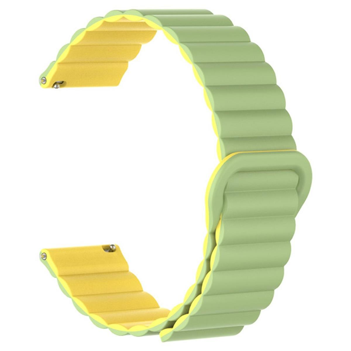 Armband mit grünen und gelben Farben.