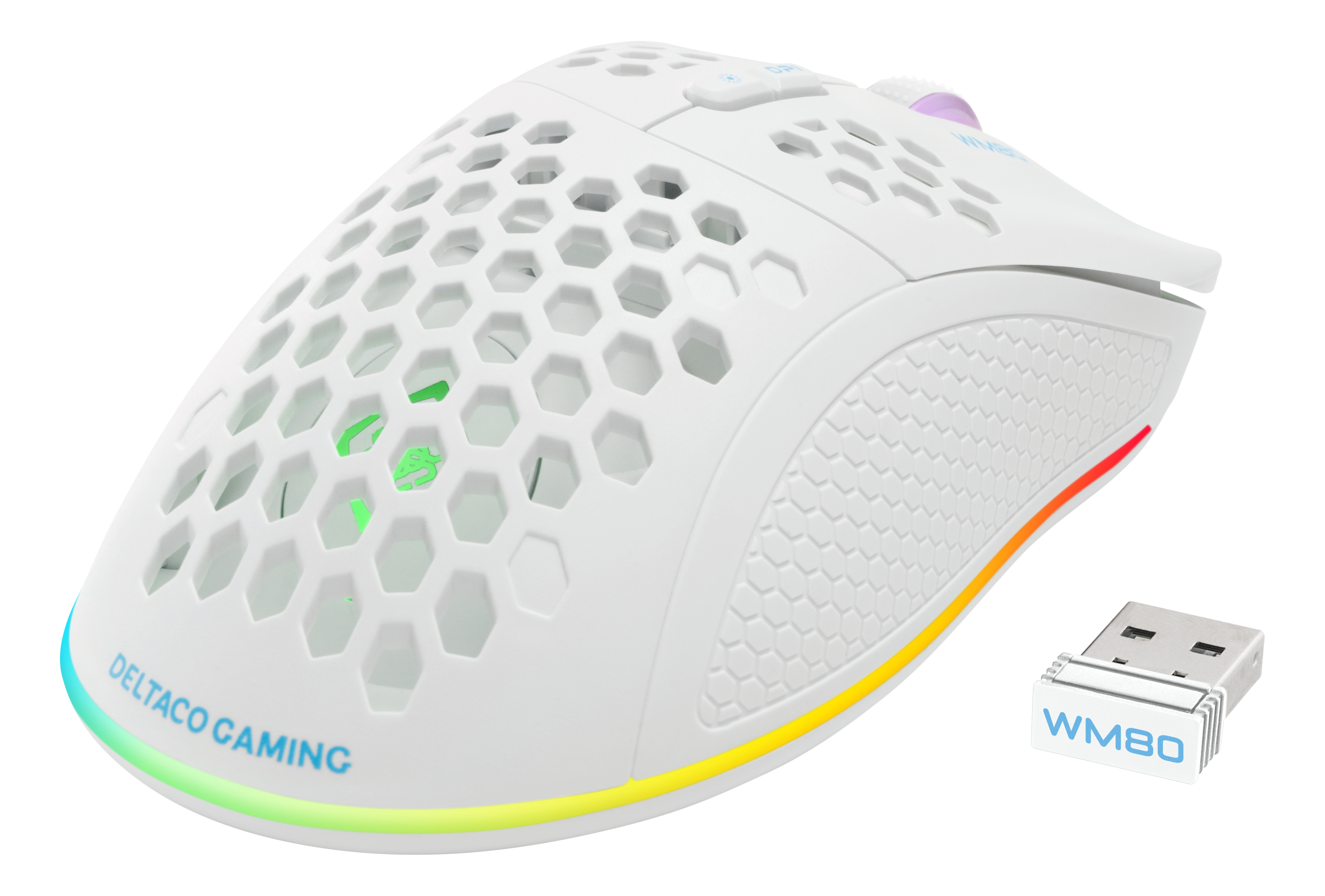 Mysz dla graczy DELTACO GAM-120-W Biały