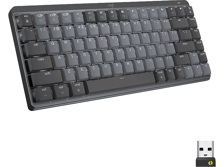 Teclado Inalámbrico LOGITECH MX Mini Mechanical, Inalámbrico, Teclas  iluminadas, Gris