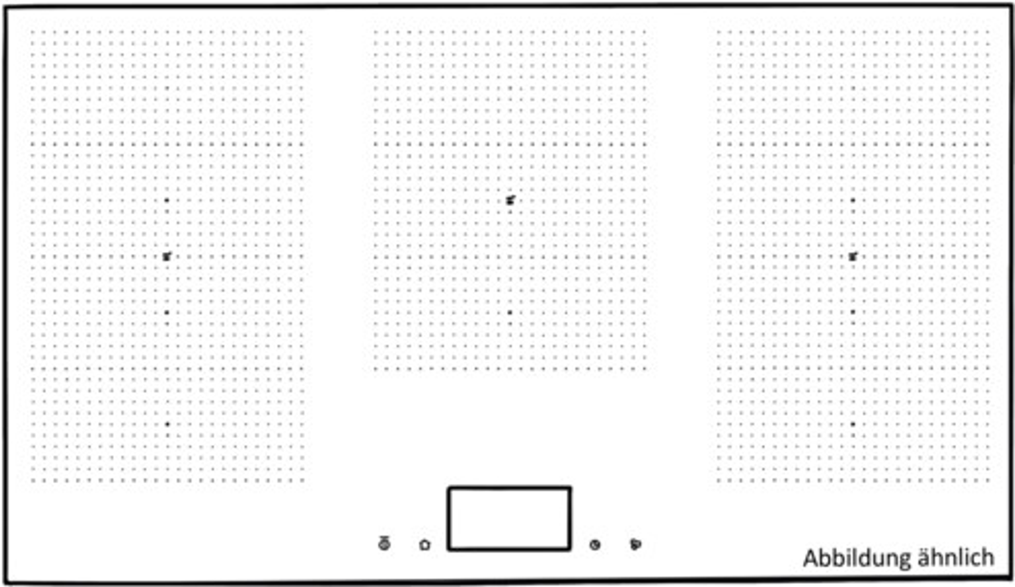 Immagine in bianco e nero di un piano cottura a induzione, con tre zone di cottura.