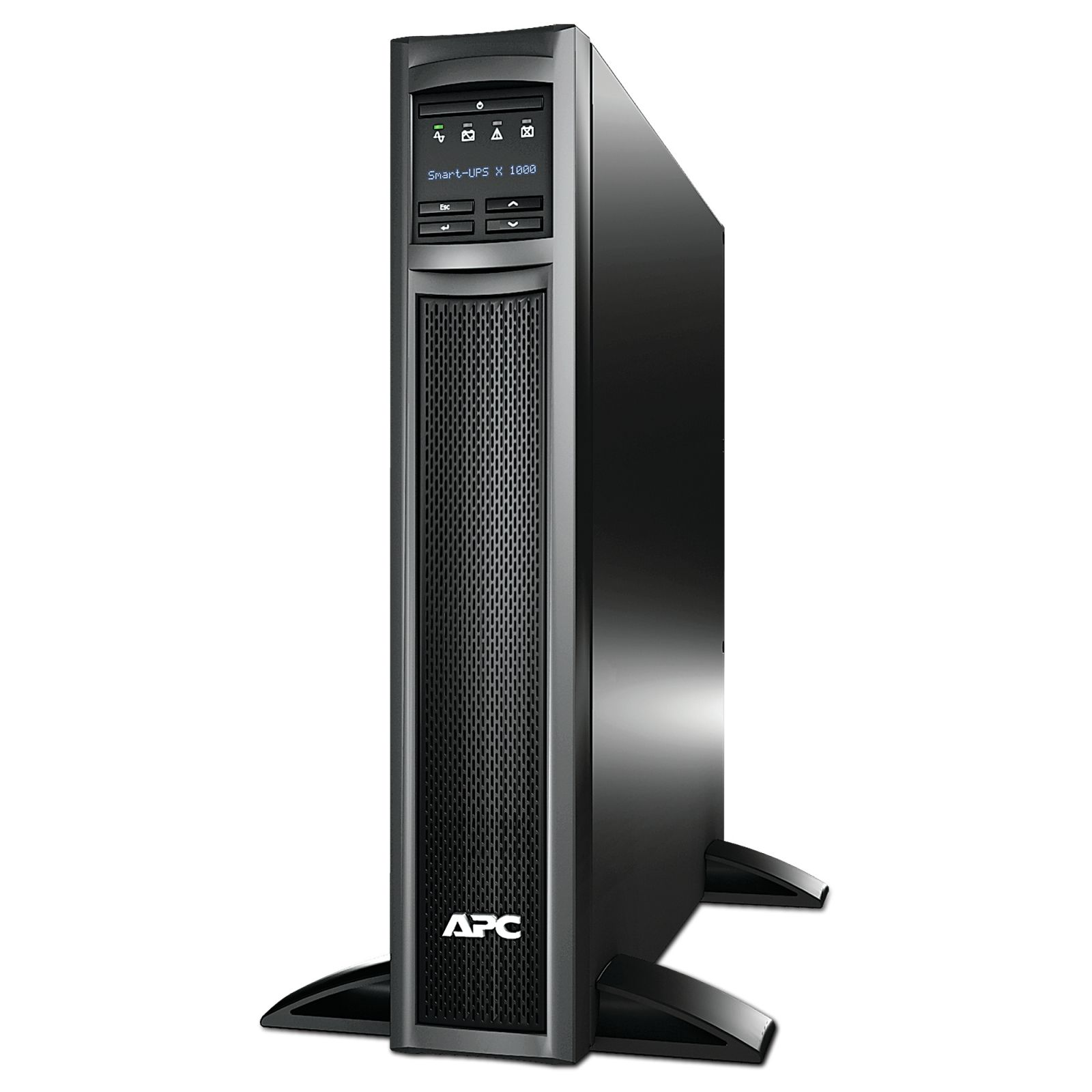 APC Smart-UPS X 1000 negro, un sistema de alimentación ininterrumpida tipo torre.