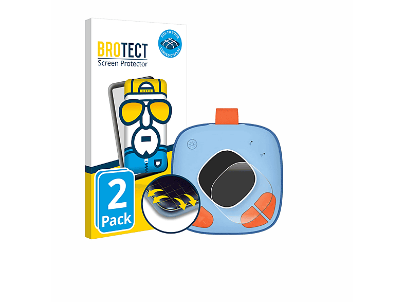 Brotect Pellicola Full-Cover 3D Curvo Per Uaue Y88 1.96” – 2 Pezzi, Anti-Graffio Con Auto-Riparazione, Oleofobica, Made In Germany